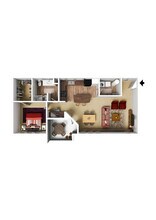 1 Bedroom 1 Bath Accessible 4-224 floor plan